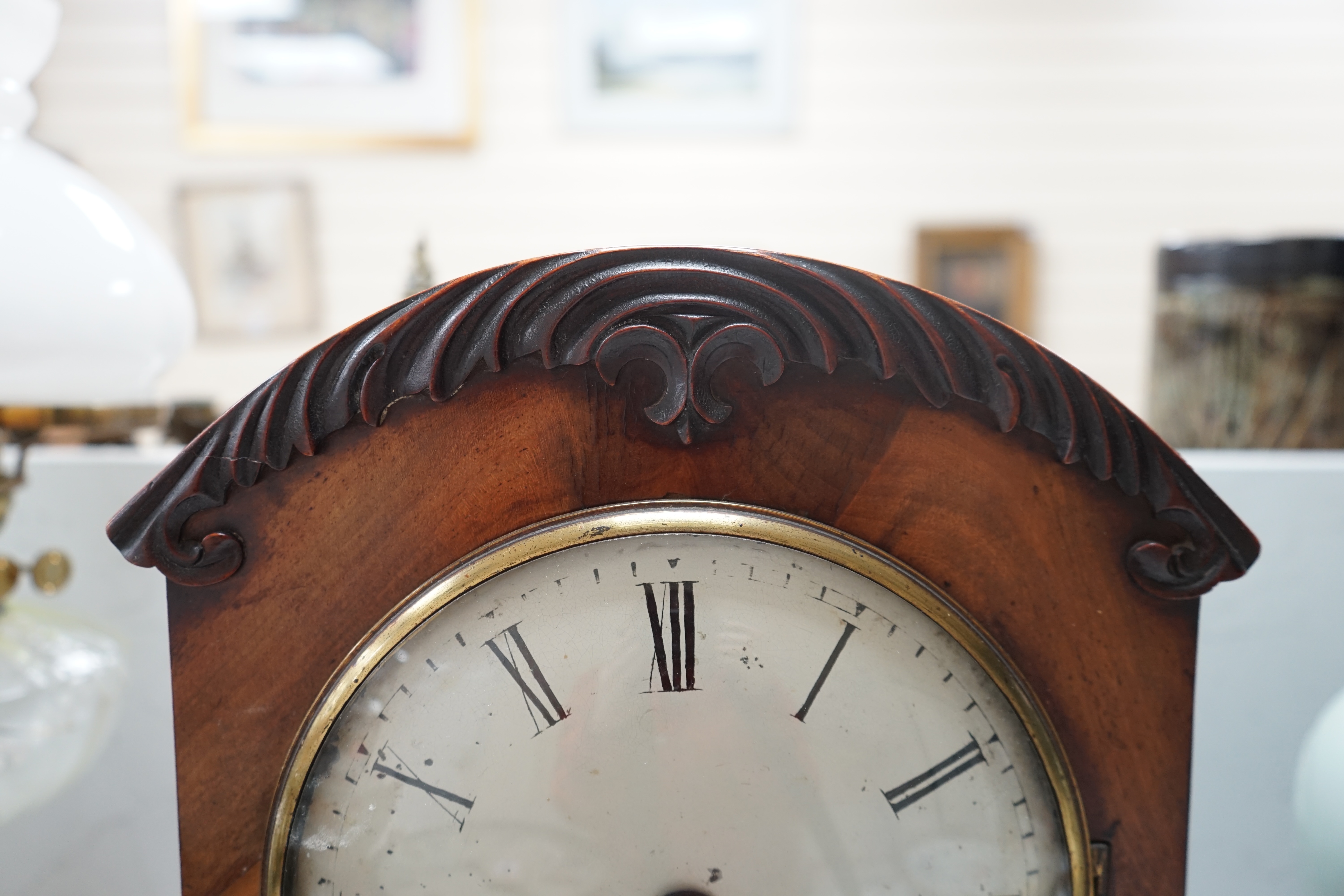 A William IV mahogany bracket timepiece, 42.5cm. Condition - fair to good, not tested